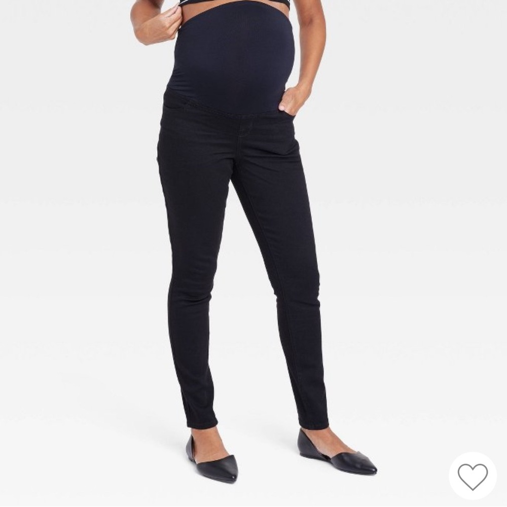 Black maternity jeans, size 2
